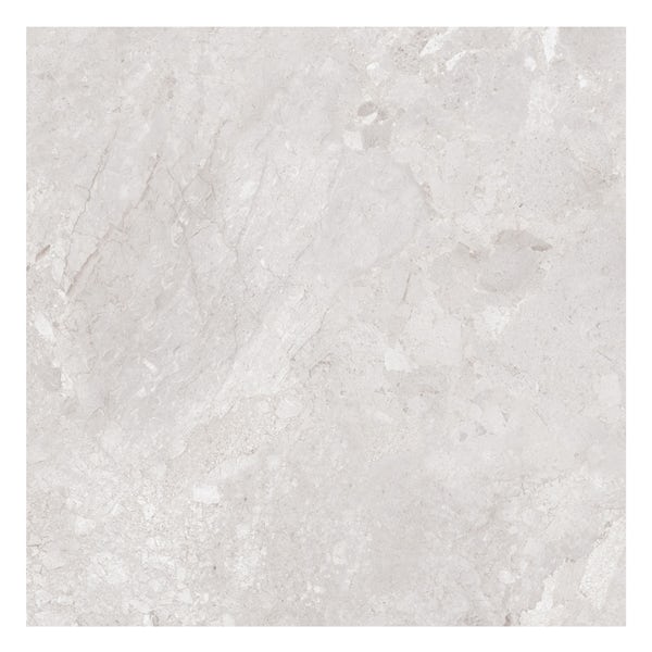 British Ceramic Tile Flint HD white gloss floor tile 498mm x 498mm