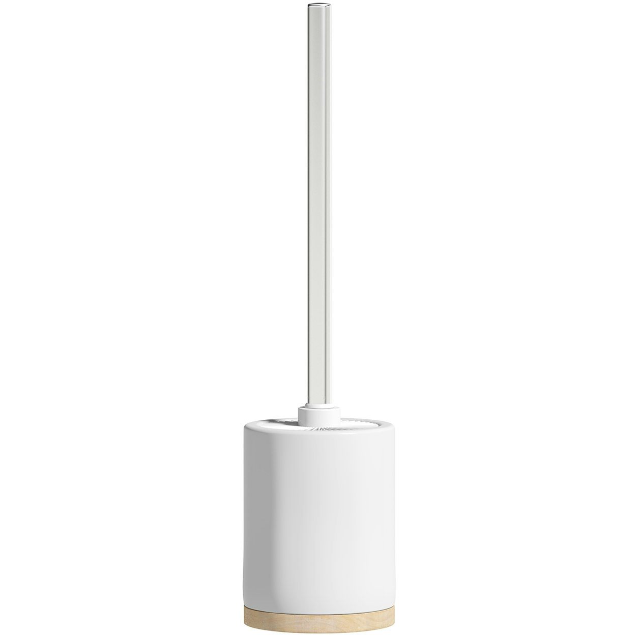 White ceramic toilet sale brush