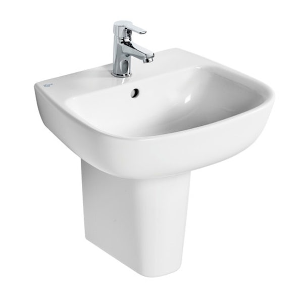 Ideal Standard Studio Echo cloakroom suite with close coupled toilet and semi pedestal basin 500mm