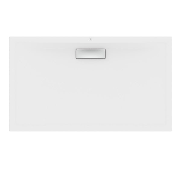 Ideal Standard Ultraflat 1200 x 700mm rectangular shower tray in silk white with waste