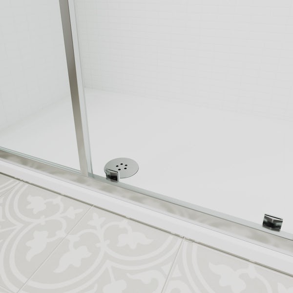 Ideal Standard 6mm sliding door rectangular shower door with tray 1200 x 800