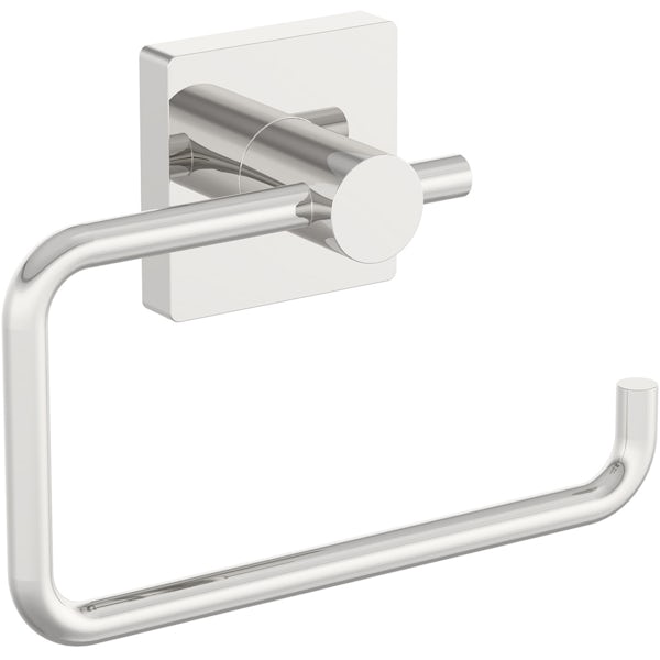 Accents square plate contemporary toilet roll holder