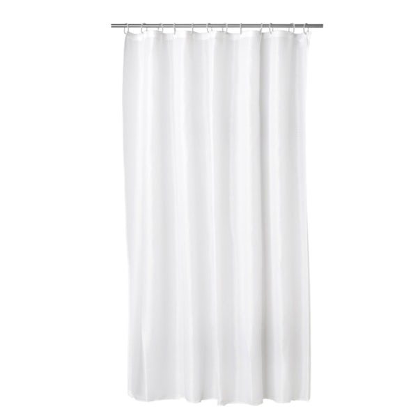 Croydex plain white PVC shower curtain