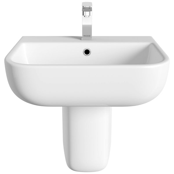 RAK Series 600 semi pedestal 1 tap hole basin 520mm