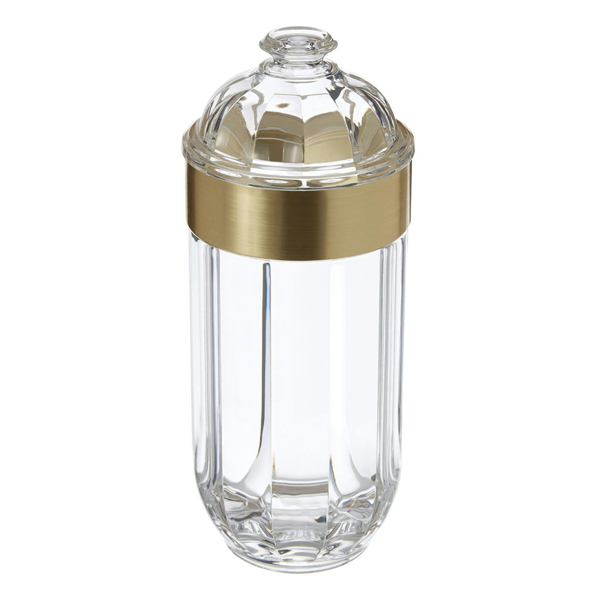 Accents Light gold large acrylic storage jar