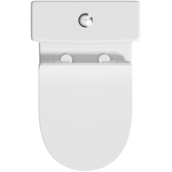 Orchard Derwent round comfort height close coupled toilet with slim soft close seat