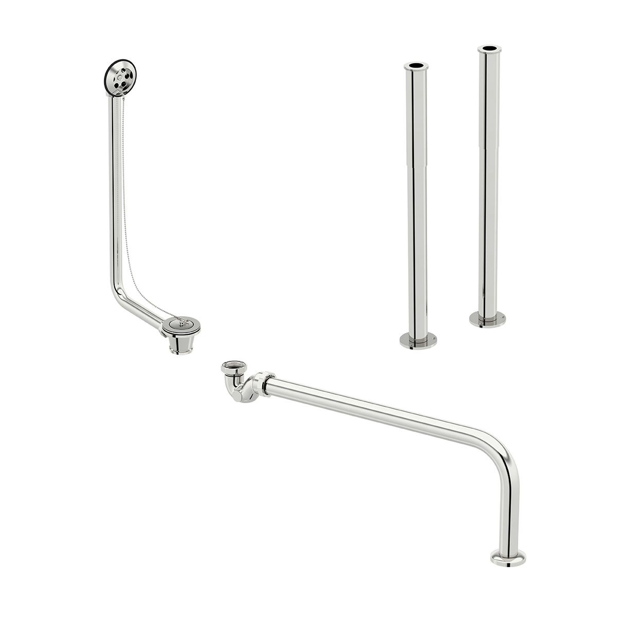 Orchard Traditional roll top bath waste and tap adjustable standpipes pack