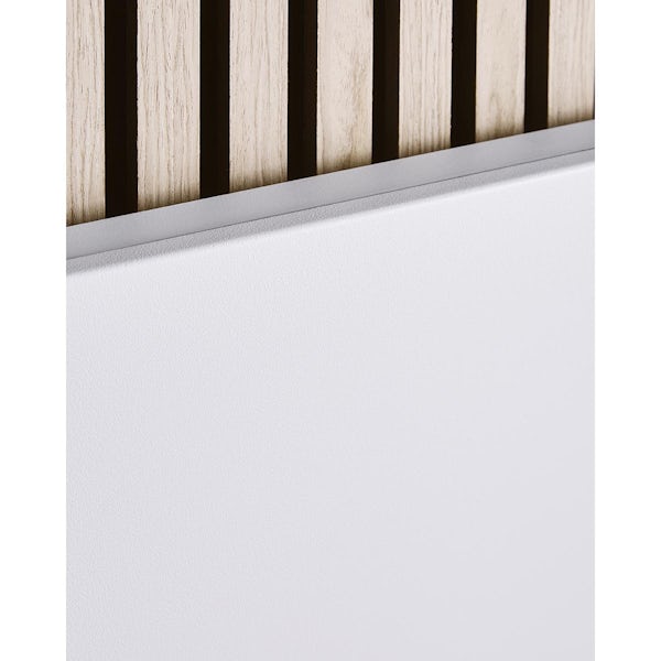 Vogue Brampton vertical textured white aluminium radiator