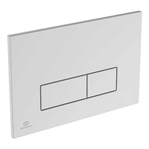 Ideal Standard Prosys 120 depth mechanical cistern with Oleas M2 chrome dual flush plate