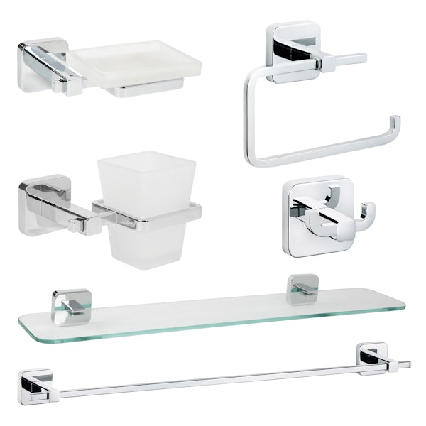 Croydex Camberwell master bathroom 6 piece accessory set