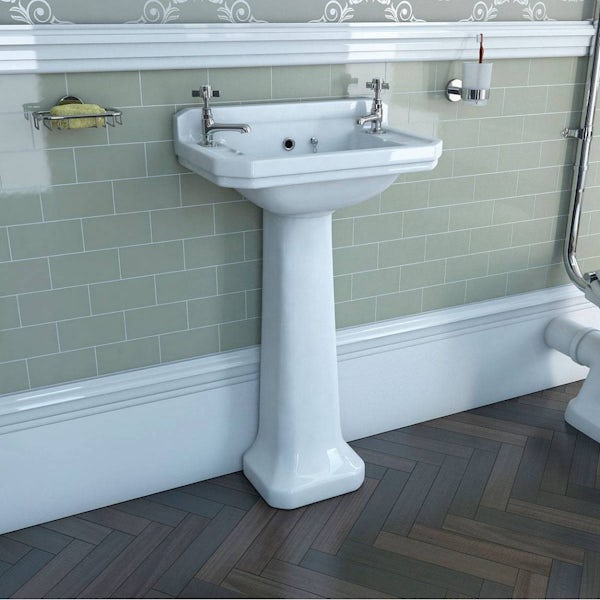 The Bath Co. Camberley close coupled toilet and cloakroom basin suite