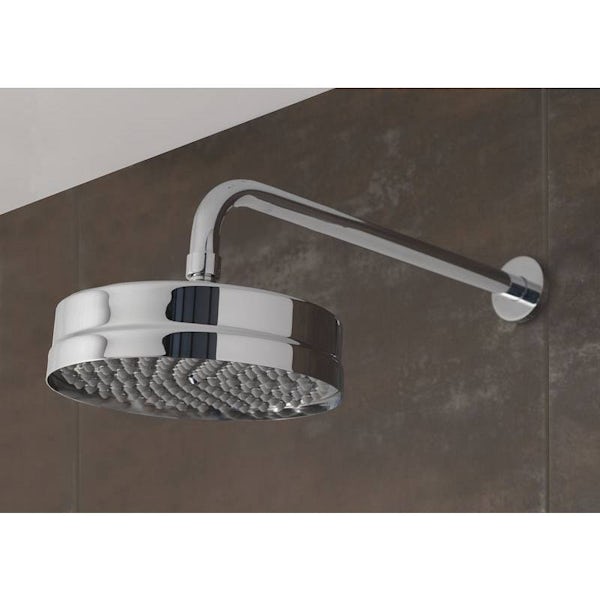 The Bath Co. Camberley shower head with round wall arm
