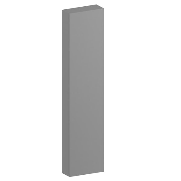 Slimline slate matt wall hung cabinet 1250 x 300mm