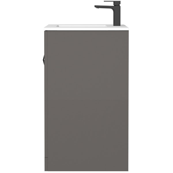 Mode Meier grey floorstanding vanity unit 900mm with tap