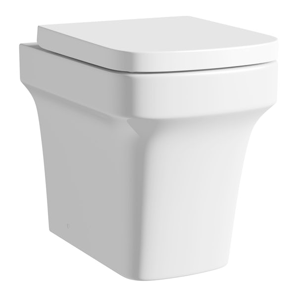 Mode Carter white back to wall unit and toilet with soft close seat