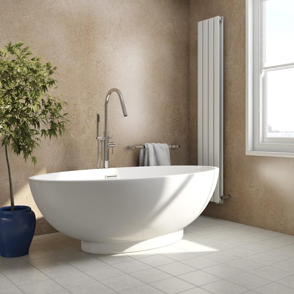 Mode Adler freestanding bath with freestanding bath tap 1680 x 800