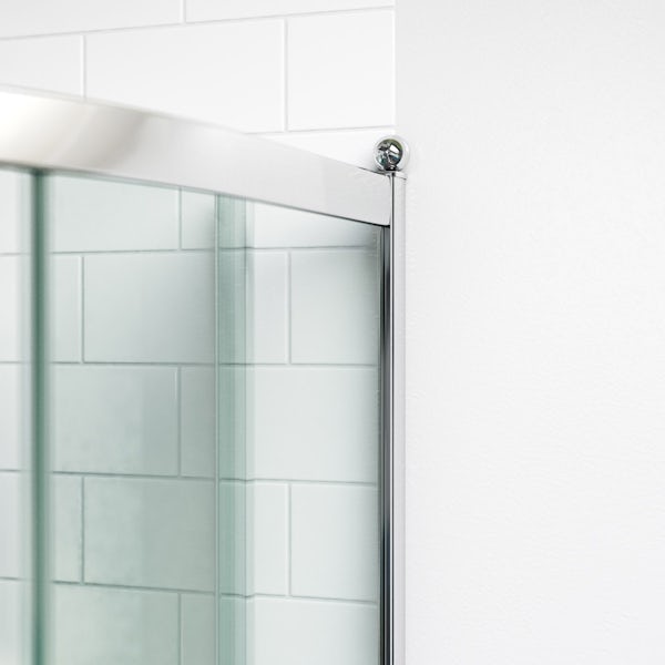 The Bath Co. Winchester traditional one door offset quadrant shower enclosure offer pack