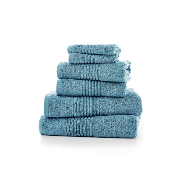 Deyongs Quick Dri 450gsm zero twist towel bale blue