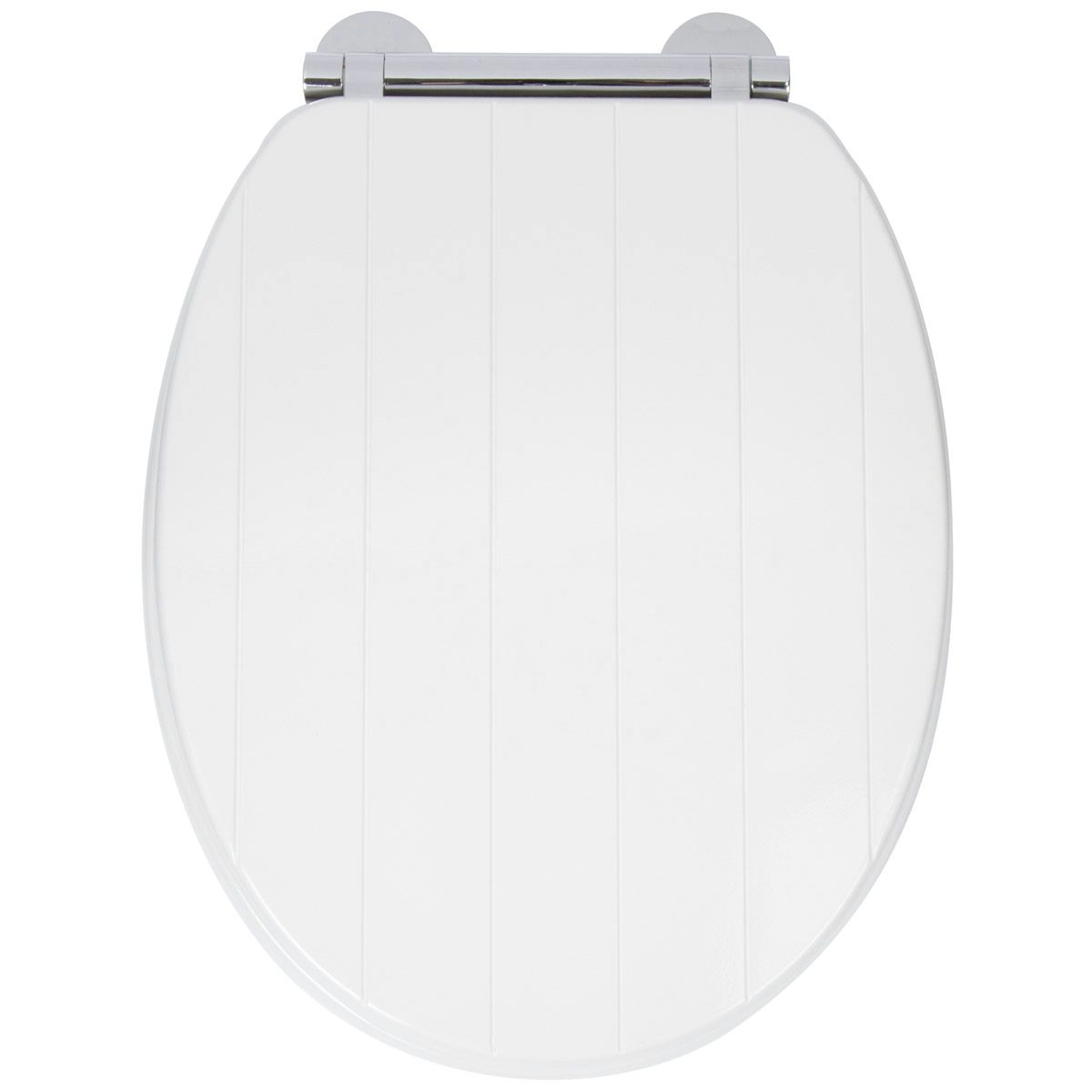 Croydex Portland flexi fix soft close quick release tongue & groove white toilet seat