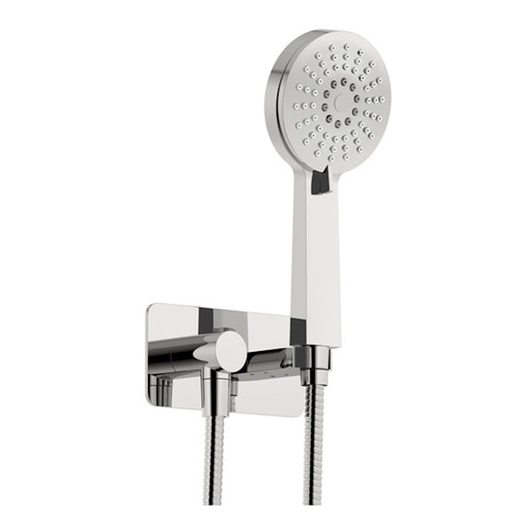 SmarTap black smart shower system with round wall outlet set
