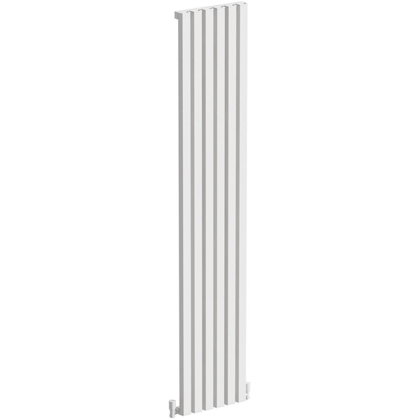 The Heating Co. Hamilton vertical textured white aluminium radiator