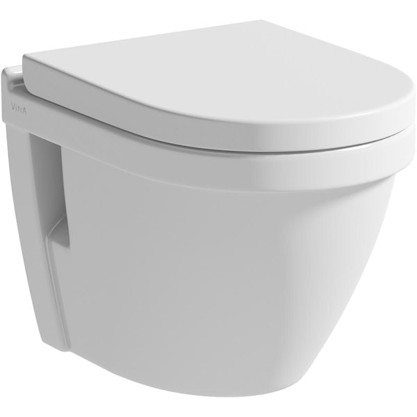 VitrA S50 short projection wall hung toilet with soft close seat