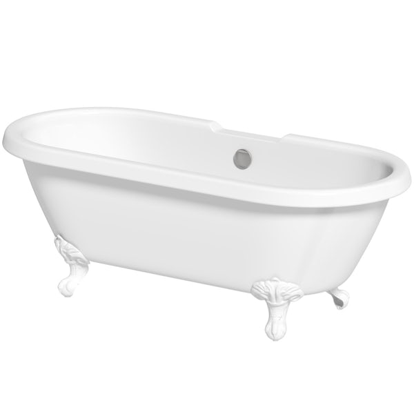 The Bath Co. Dulwich roll top freestanding bath with white claw feet 1695 x 740