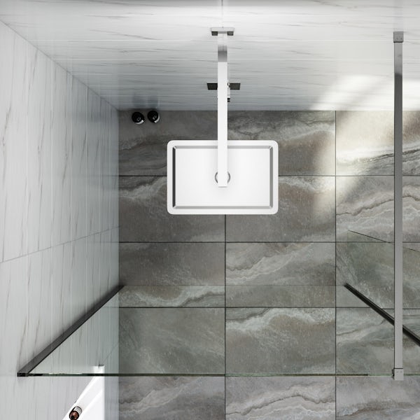 Mode Renzo rectangular slim stainless steel shower head 300mm