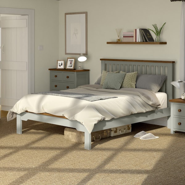 Rome Oak & Grey King Size Bed