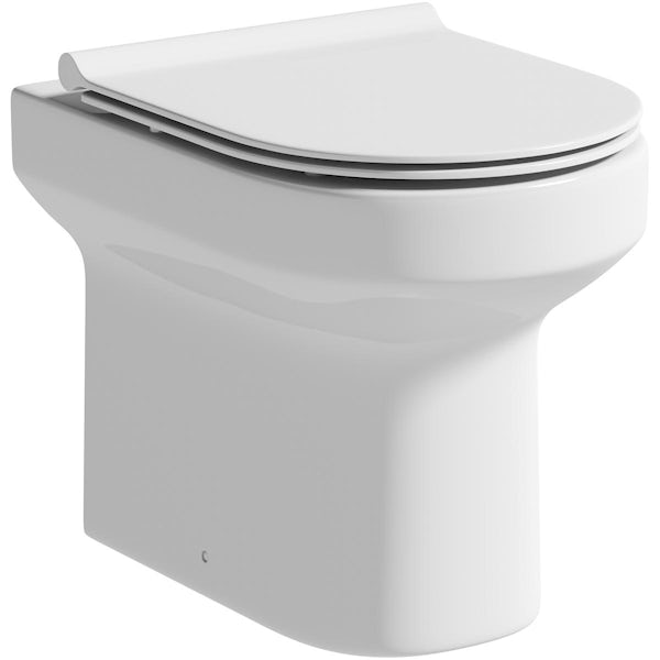 Orchard Wharfe rimless back to wall toilet and slim soft close toilet seat and concealed cistern