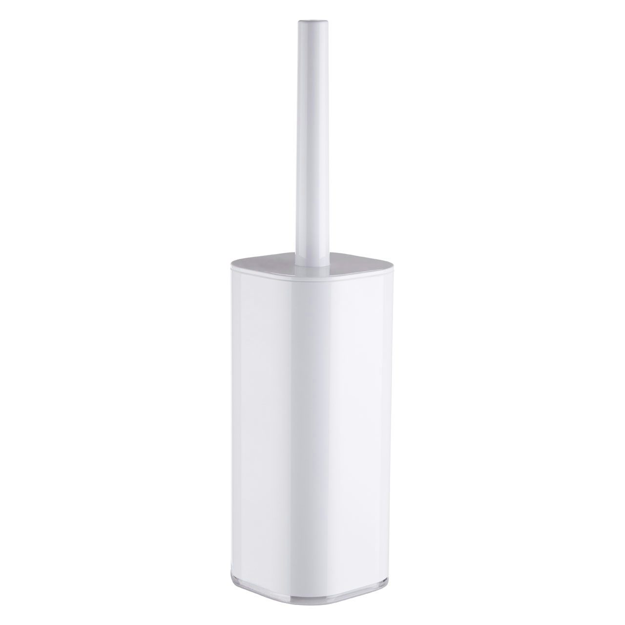 Accents White acrylic toilet brush and holder