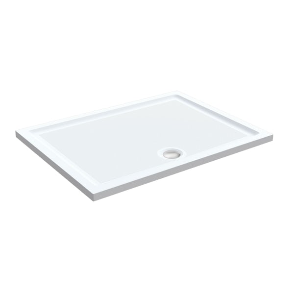 Orchard rectangular anti-slip shower tray with waste