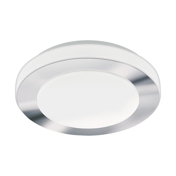 Eglo Carpi  bathroom ceiling light IP44 in chrome and white