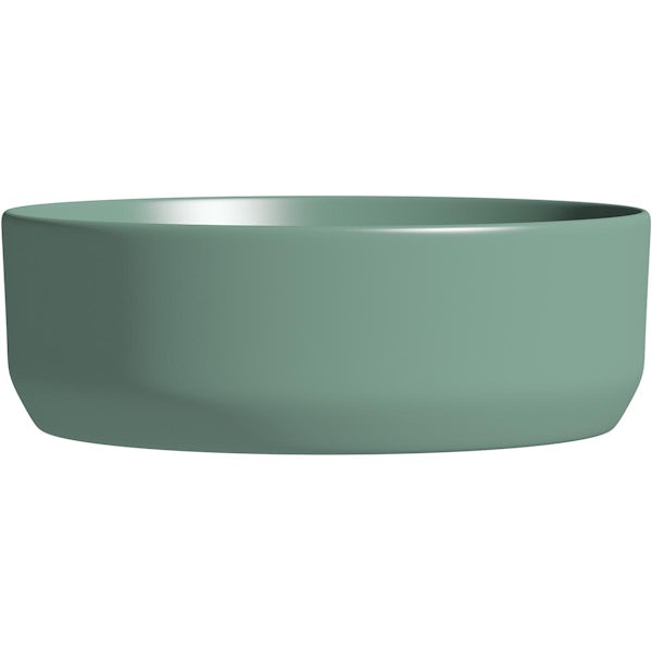 Mode Orion sage green round countertop basin 355mm