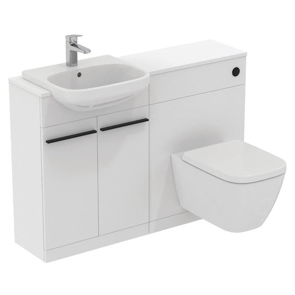 Ideal Standard i.life S matt white combination unit with compact wall ...