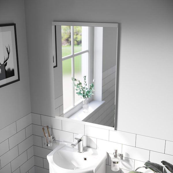 Orchard Elsdon white bathroom mirror 750 x 500mm