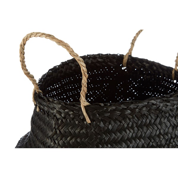 Large black seagrass basket