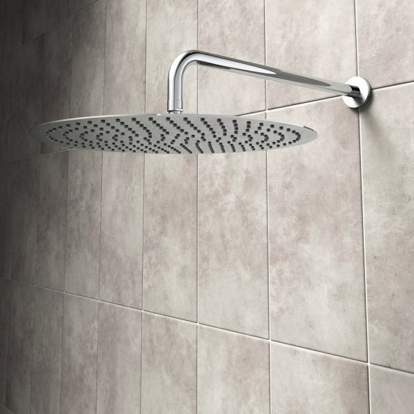 Mode Renzo round slim stainless steel shower head 400mm