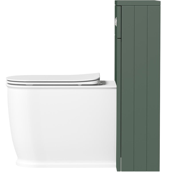 The Bath Co. Ascot green back to wall unit and Beaumont toilet with soft close seat