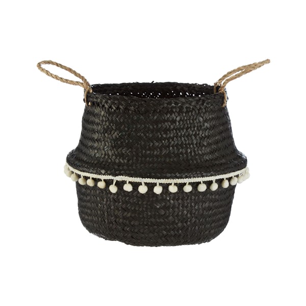 Small black seagrass basket