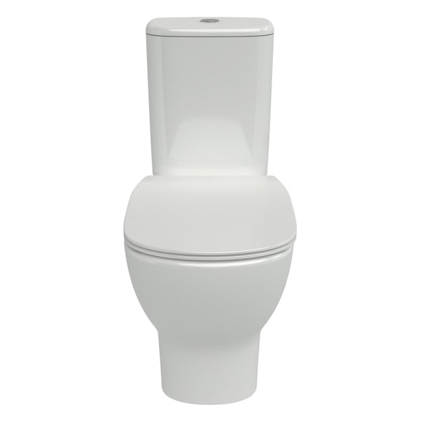 Ideal Standard Tesi close coupled toilet with Aquablade rimless technology and soft close toilet seat