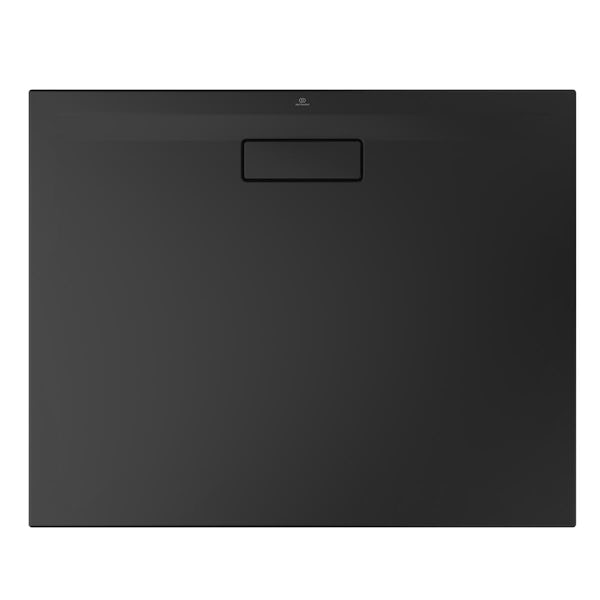 Ideal Standard Ultraflat silk black shower tray and waste
