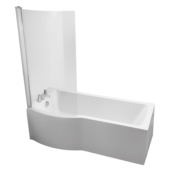 Ideal Standard Tempo left handed shower bath with bath screen and front panel 1700 x 800