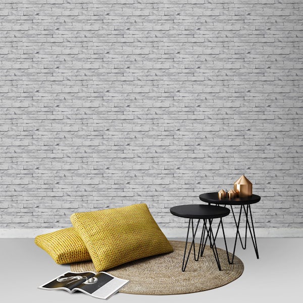 Graham & Brown Superfresco easy odysee white stone wallpaper