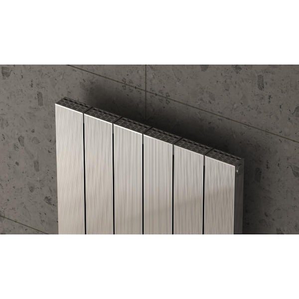 Reina Polito polished vertical aluminium designer radiator