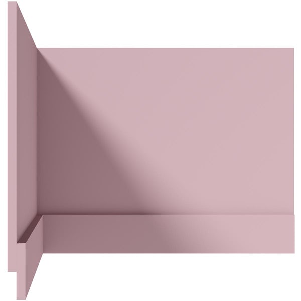 Accents super-matt pink straight bath panel pack 1700 x 700mm