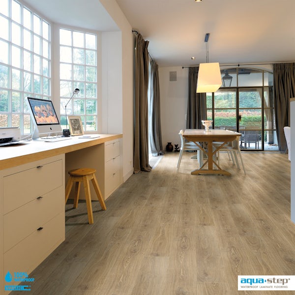Aqua Step Vendome oak waterproof laminate flooring 1200mm x 170mm x 8mm
