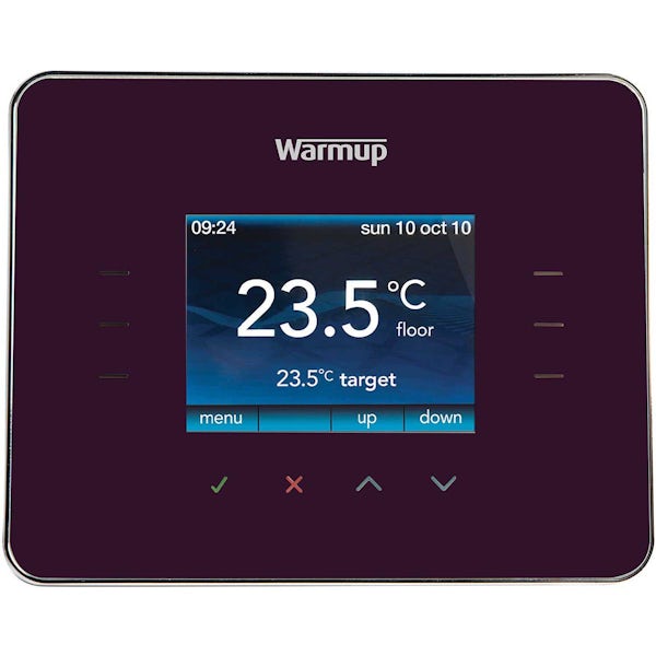 Warmup 3iE underfloor heating thermostat warm berry