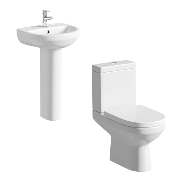 Oakley Close Coupled Toilet and Full Pedestal Suite