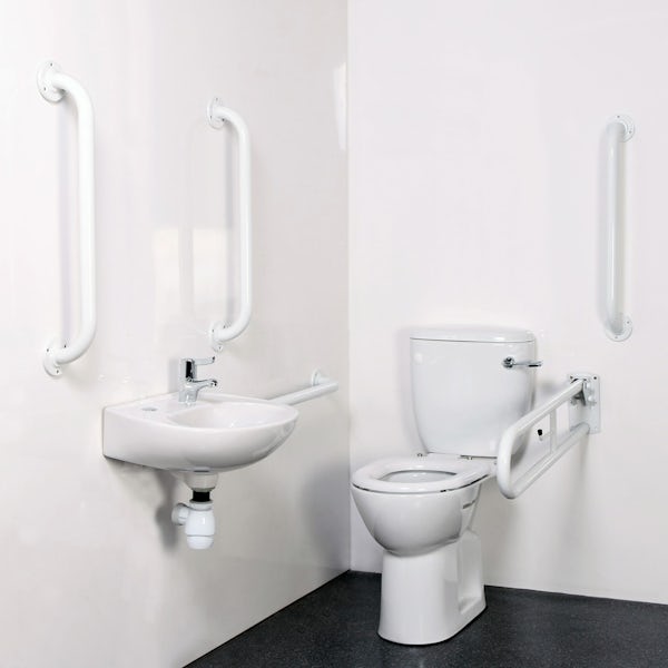 Bristan DOCM pack with TMV3 basin mixer tap white